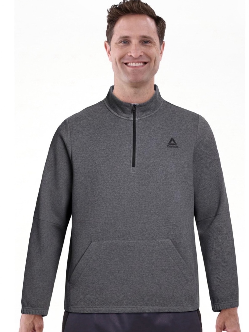 The Reebok Men's Active Quarter Zip Mock Neck Sweatshirt 2 XL